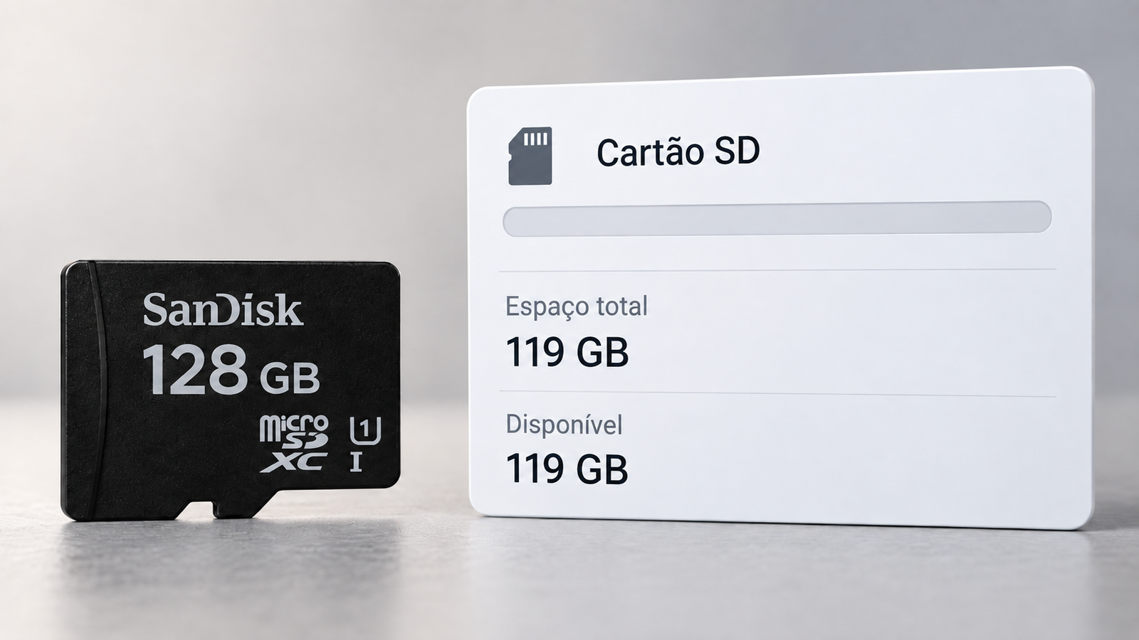 Por que o celular e cartão de memória mostram menos espaço livre do que a capacidade anunciada?
